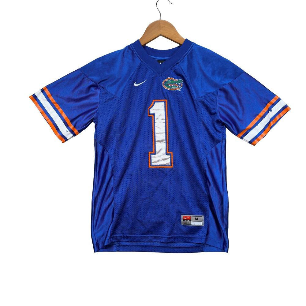 Florida Gators Nike Football Jersey Youth Medium 12-14 NCAA #1 Blue Kids UF Top